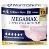 Northshore MEGAMAX Tab-Style Briefs, Pink, Large, 42"-54", 40PK 1607